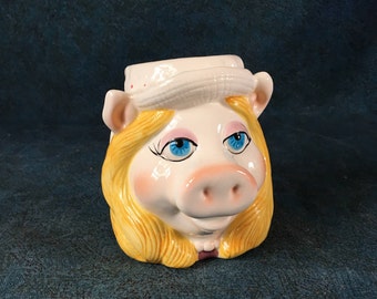 Vintage 1980s Miss Piggy Character Mug, Sigma Tastesetter, Jim Henson Novelty Mug, The Muppets