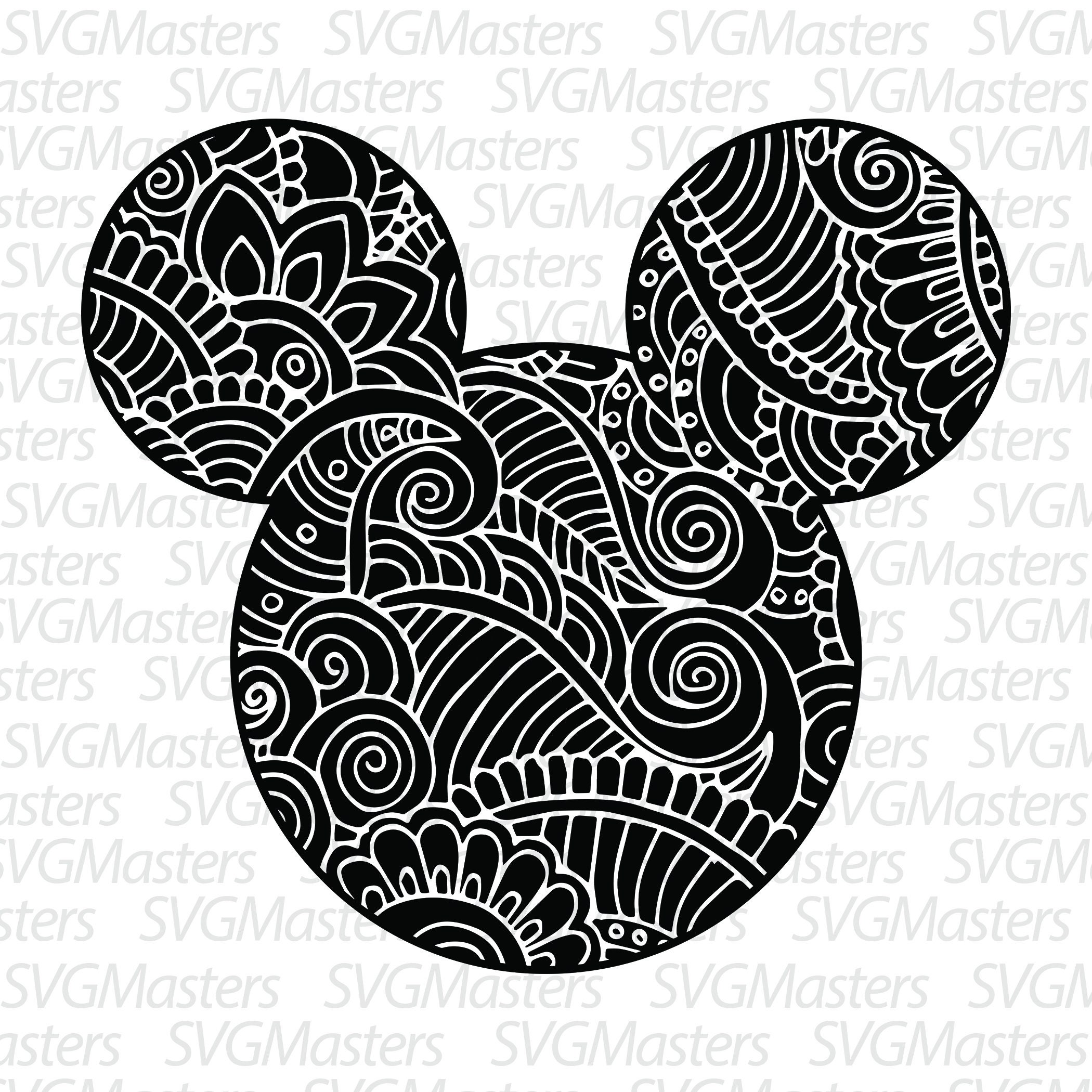 Mickey Mouse Mandala svg - disney vector - digital clipart for design