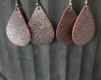 Metallic Teardrop Earrings