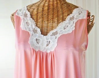 Lorraine Nightgown Floor Length Peachy Pink Open Bust Unworn