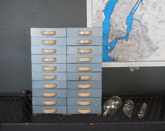Industrial 1940s Small Parts Cabinet