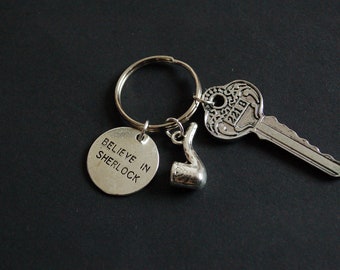Believe in Sherlock Holmes keyring
