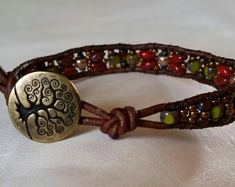Bohemian Style Leather Wrap bBracelet