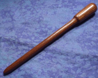 Hair stick shawl pin turned from walnut wood
