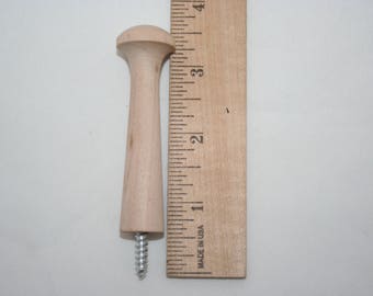 5- 3" Shaker Pegs With Screw Size #10, Coat Hanger, DIY Shaker Peg Rack, Jewelry Hanger,Doll Clothes Hanger, Ring Toss Game, Wood Shaker Peg