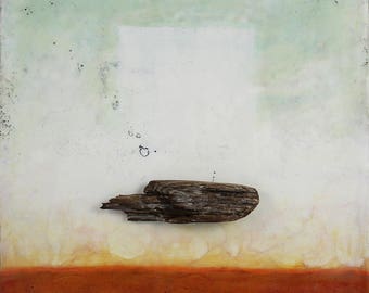 Encaustic Mixed Media Painting- What's That?