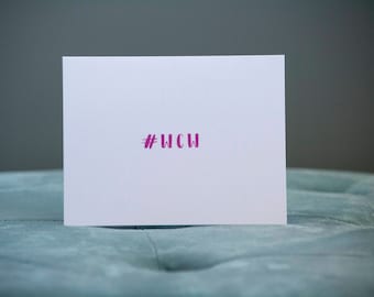 WCW woven V-day card