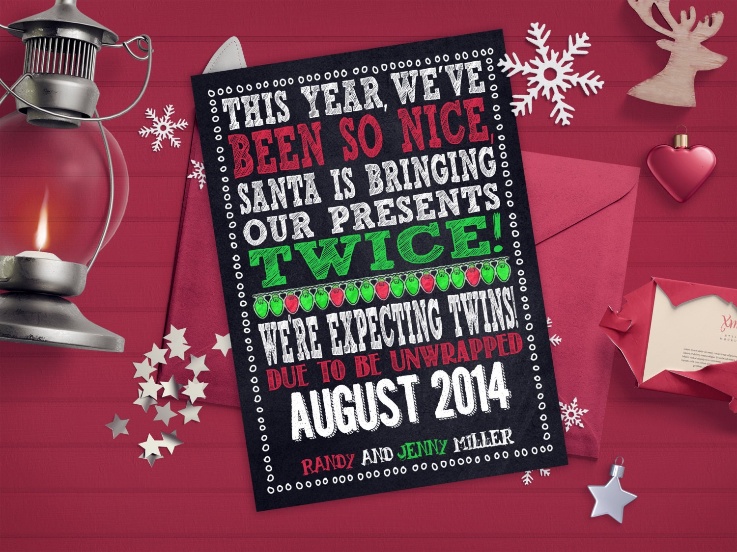 christmas cards to announce pregnancy