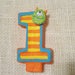 Monster Painted Birthday Candle - birthday candle cake candle photo prop first birthday cake smash monster party party decor cake topper