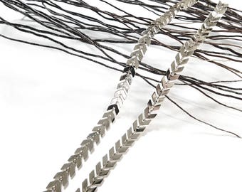 Chain 20 cm - 6 mm silver spikes