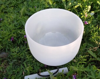 NEW Frosted Quartz Crystal Singing Bowl sound therapy healing Note F, G, A, B, C Size: 6", 7" or 8" inch