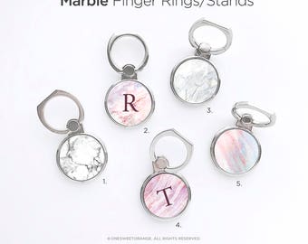 iPhone Ring Stand Marble Ring Stand Samsung S8 Ring Holder iPhone Ring Case Personalized Ring Grip iPhone Ring Case Monogram Finger Ring 1.