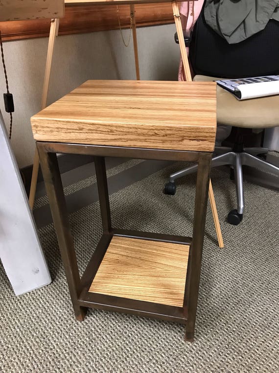 Zebra Wood Accent Table