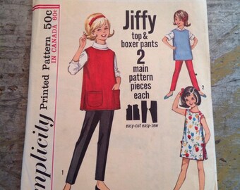 Vintage Simplicity Sewing Pattern 5252 Child's Size 4 Top Pants
