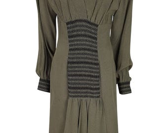 BRUCE OLDFIELD Vintage Ruched Front Dress (12)