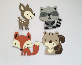 Set of 4 Woodland Animal Die Cuts