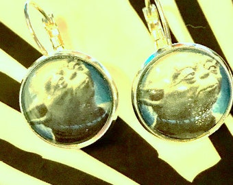 Yoda Star Wars cabochon earrings- 16mm