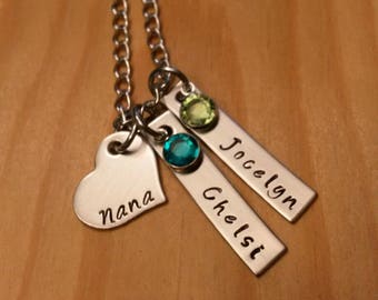 Hand Stamped Personlized Nana Necklace - Nana Gift - Mother Necklace - Grandma Necklace - Mothers day gift - Mothers Day Jewelry