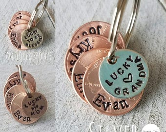 Gift for mom,mom,mothers day gift, penny ketchain, lucky mom,mothers day gift, keychain for mom, keychain for grandma, keychain for dad,