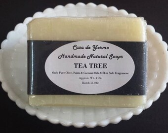 A Great Tea Tree Light Fragranced Bar made with only Pure Olive, Palm and Coconut Oils and Safe Fragrances. (Use Coupon Code CDY18)