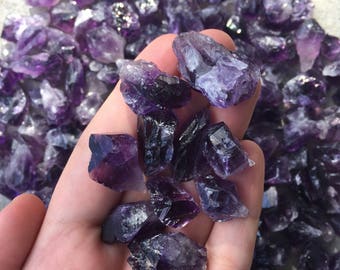 Raw Amethyst, undrilled, deep purple color, raw, rough, scepters, wholesale lot, crystal quartz gemstone, semi points big chips