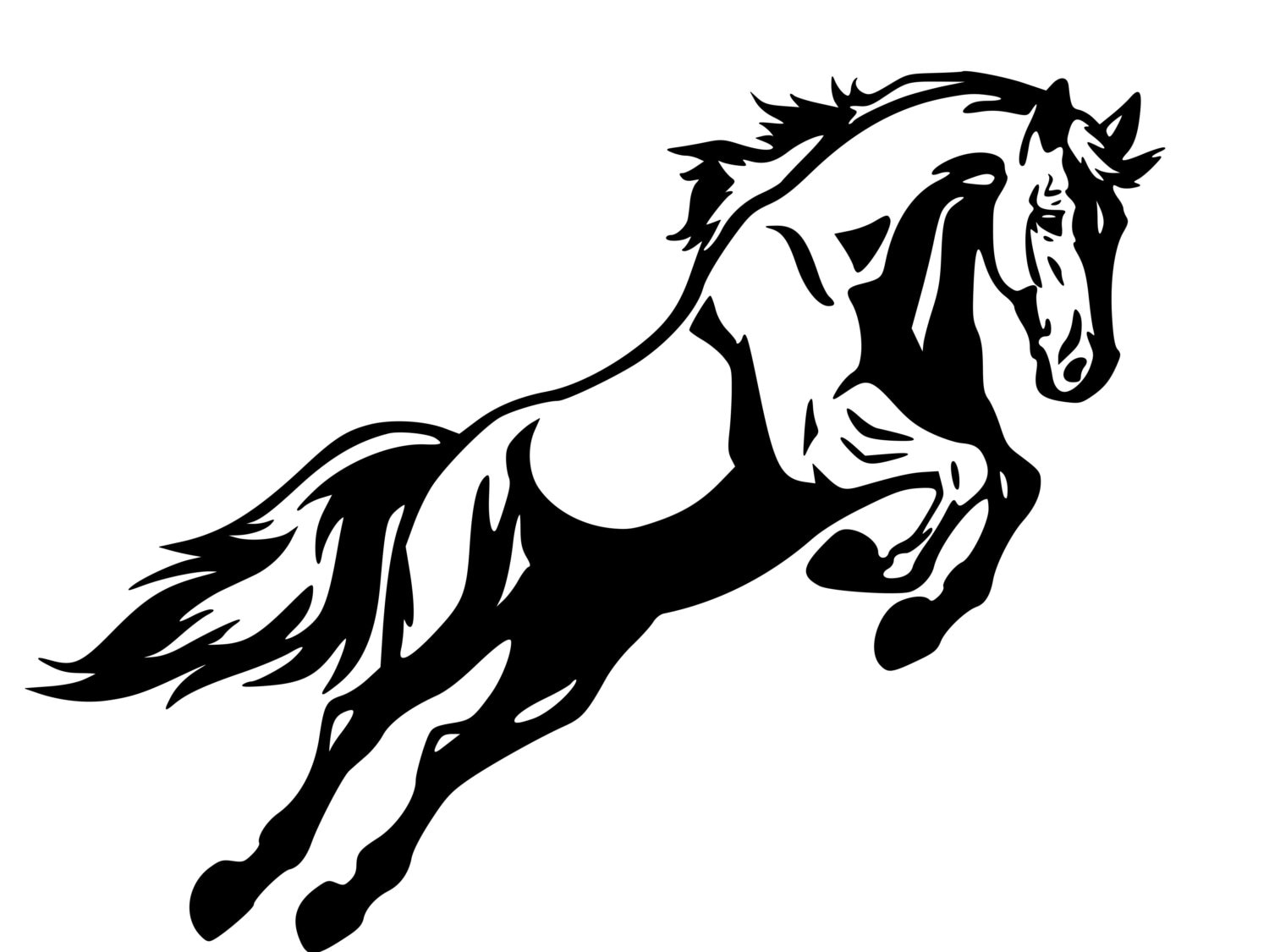Horse DecalHorse Jumping wall sticker Large decal 36 inches