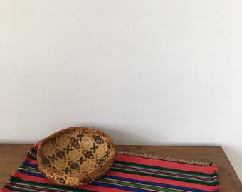 colorful wool table runner