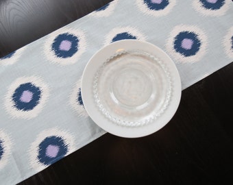 Ikat Table Runner in Blue Domino Drew Berries
