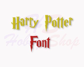 Harry Potter Machine Embroidery Font, Embroidery Designs Monogram Font, Monogram Alphabet, Instant Download, 9 sizes, #001