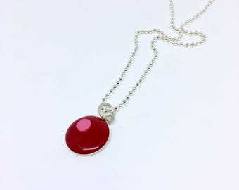 Sterling silver resin pendant
