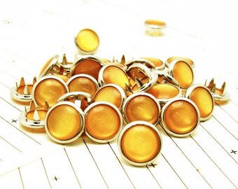 24 Gold Cowgirl Snaps Pearl Prong Western Snaps