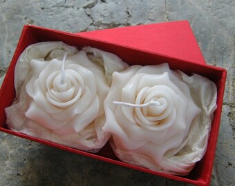 10x Rose floating candles 6cm size