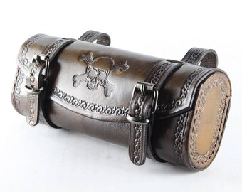 Bicycle Saddle bag Leather Pirates