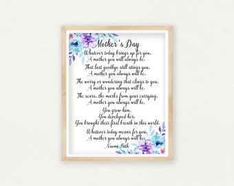 Mother poem | Etsy