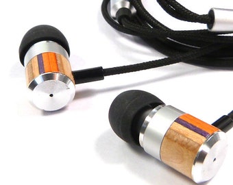 Recycled Skateboards, Wooden Earphones, Music Lover Gift, Earphones, Wood Earphones, Mens Women's Gifts, Music Related Gifts, Cool Gifts