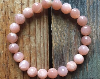 Sun Kissed | Strawberry Sunstone | Spiritual Junkies | Yoga + Meditation | Stackable Mala Bracelet