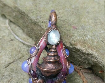 Handmade Glass Poseidon's Pendant