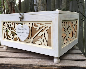 Wedding Card Box - Love Letter Box - Gift Card Box - Mr. & Mrs. Wedding Decor - Wishing Well Box - Wedding Money Box - Wedding Advise Box