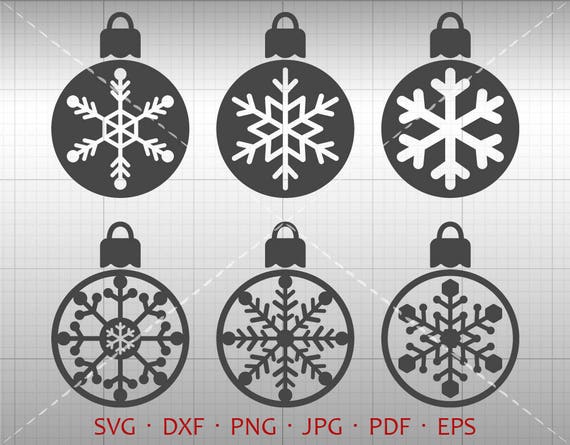 Snowflake Christmas Ornaments SVG Christmas Decoration Ball