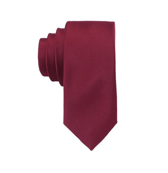 burgundy skinny ties
