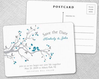 Love Birds - Postcard - Save-the-Date