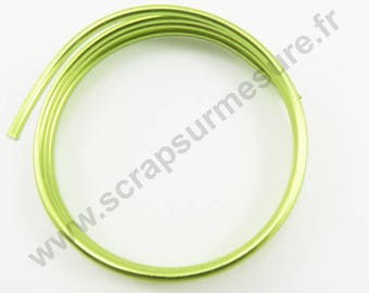 Ø 4 mm x 1 m - Apple Green - Aluminum wire