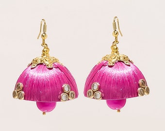 Silk Tread Earrings JHUMKI INDIAN JHUMKI Traditional Earrings fine Jewellery fashion earrings
