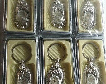 12 Pieces Baptism or any occasion Key Chains Favors Our lady of Guadalupe | 12 Llaveros de Nuestra Senora de Guadalupe Recuerdos