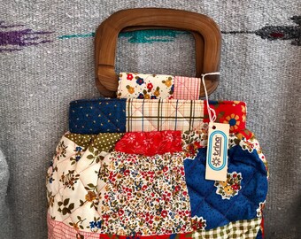 Vintage Quilt Purse, quilted patchwork purse