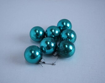 Vintage Aqua Christmas ornaments