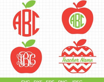 Download Free Chevron Apple Svg Apple Svg Apple Split Monogram Layered Svg Cut File