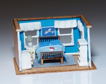 OOAK 1/144 Scale Bedroom Roombox
