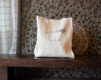 Canvas Tote Bag, Reusable Grocery Bag, Shopping Bag, Cotton Farmer's Market Bag, Reusable Tote Bag, Vegetarian, Vegan