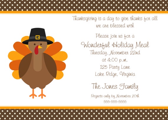 items similar to printable thanksgiving dinner party invitation on etsy